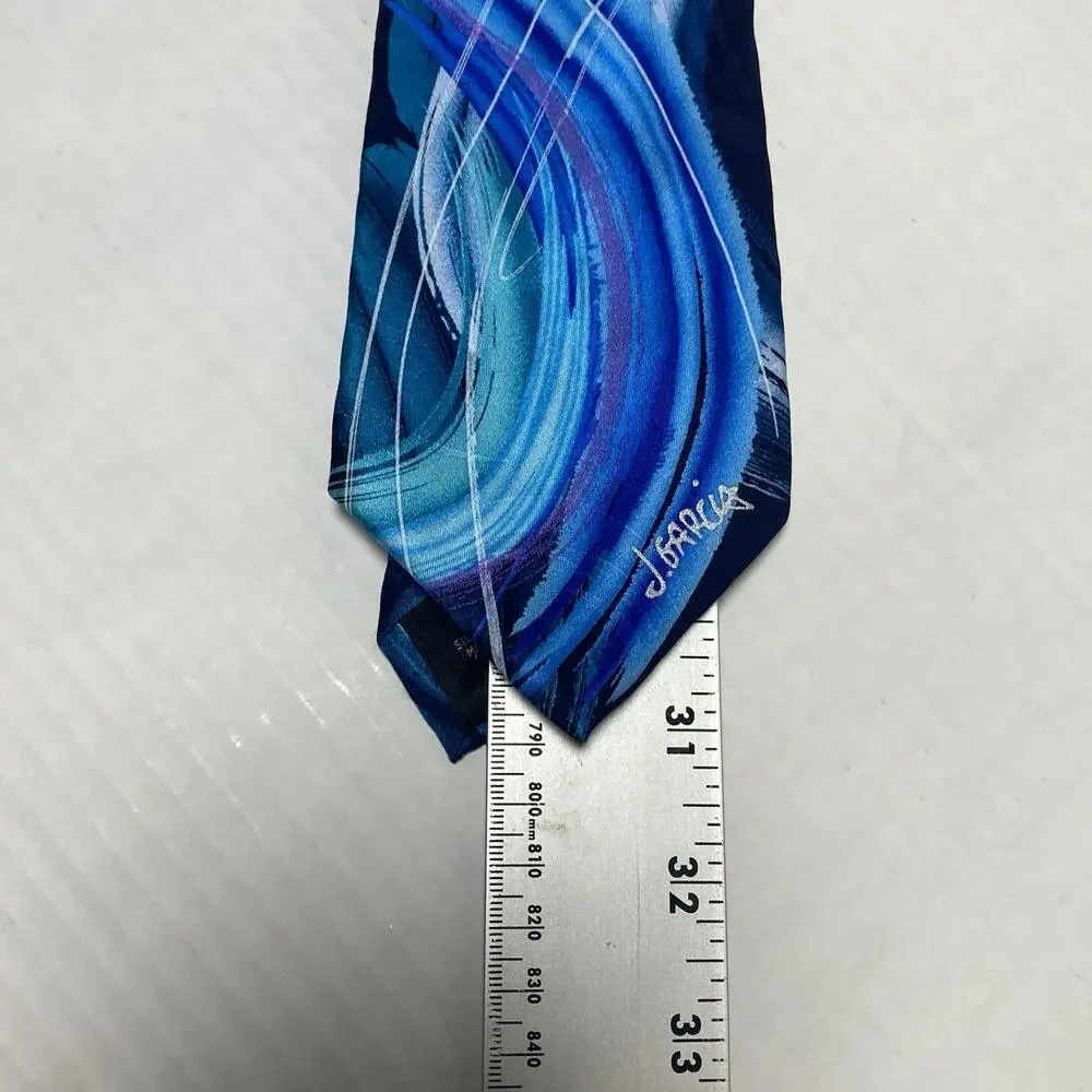 J Garcia Snake in Juggling Show Collectors Edition‎ Blue Neck Tie Abstract Artsy